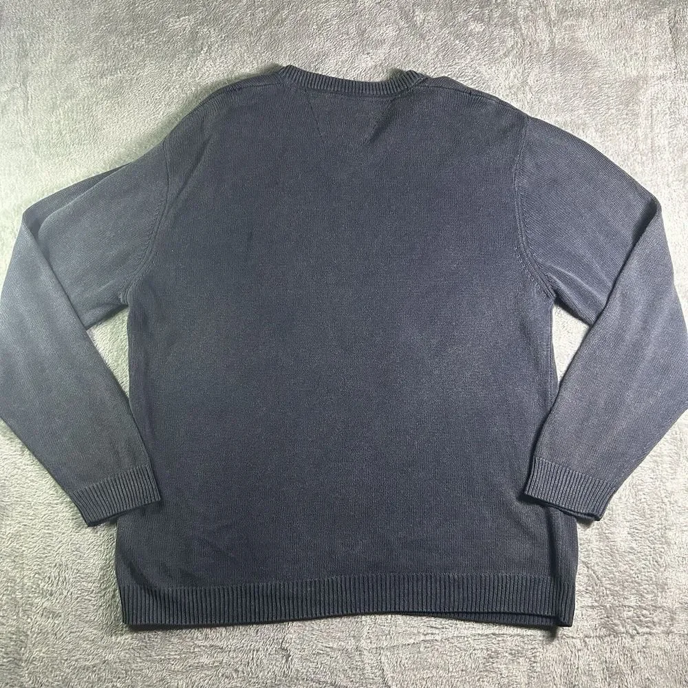VTG‎ Harley-Davidson Sweater Men's XL Gray Long Sleeve V-neck Ramie Cotton Blend